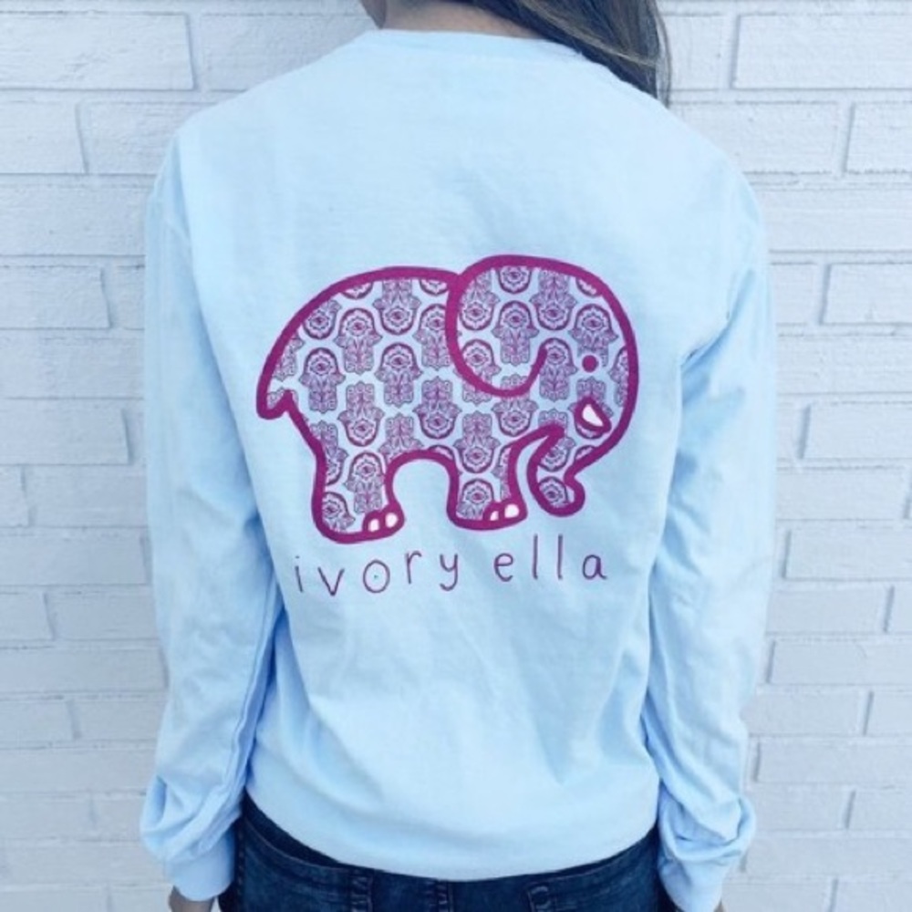 BABY BLUE IVORY ELLA LONG SLEEVE